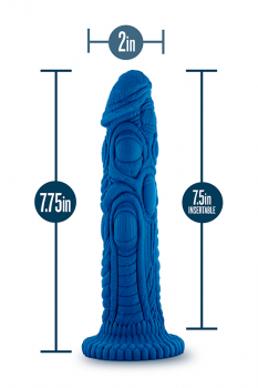 The Realm Draken Lock On Dildo, blue